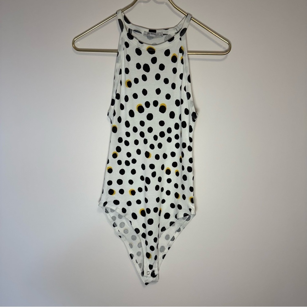 Zara Polka Dot Sleeveless Bodysuit Size L